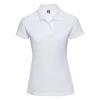 Dames polo wit perfect voor bedrukking te personaliseren