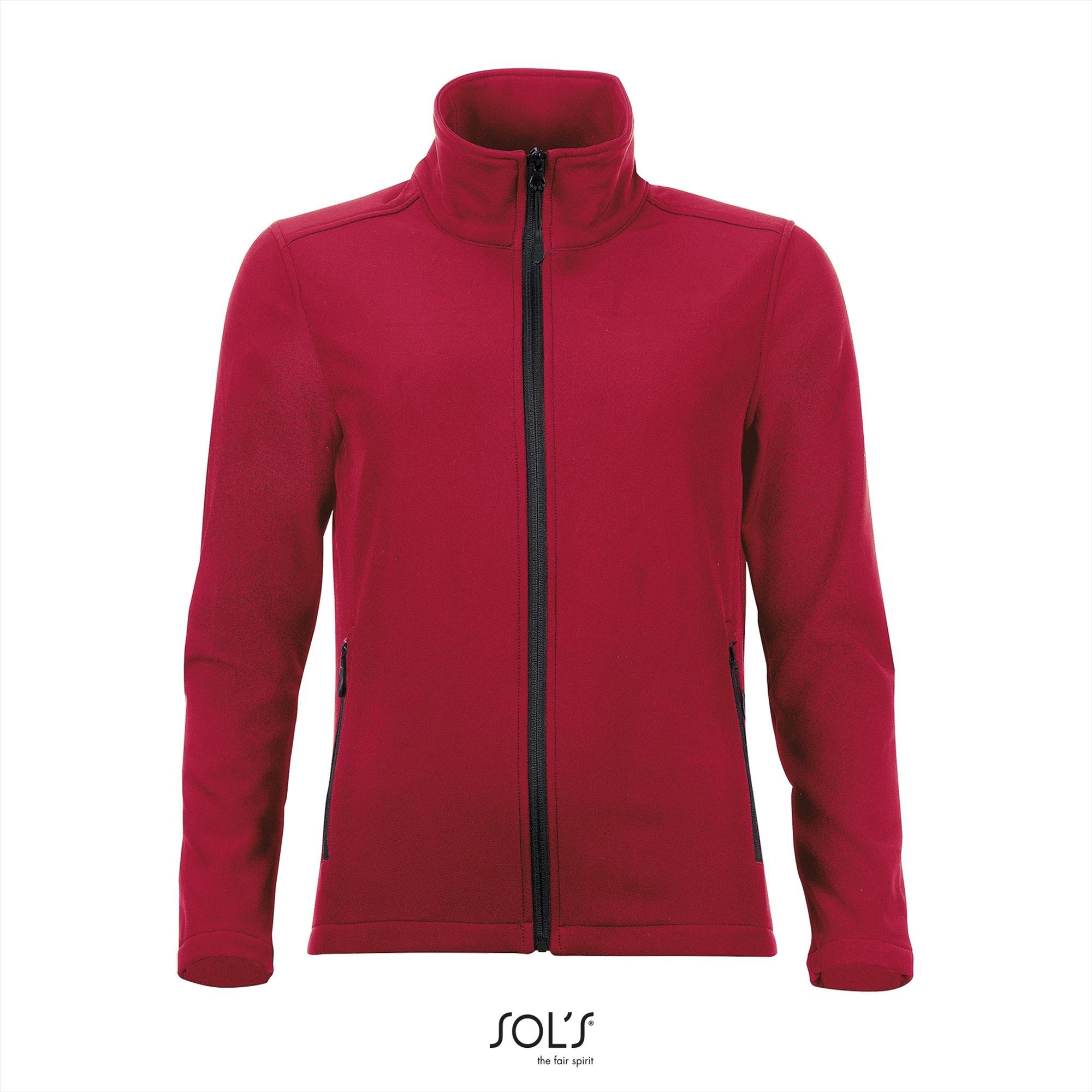 Dames softshell jas peper rood