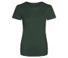Dames sport T-shirt flessengroen bedrukbaar personaliseren met team logo