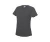 Dames sport T-shirt grijze bedrukbaar personaliseren met team logo