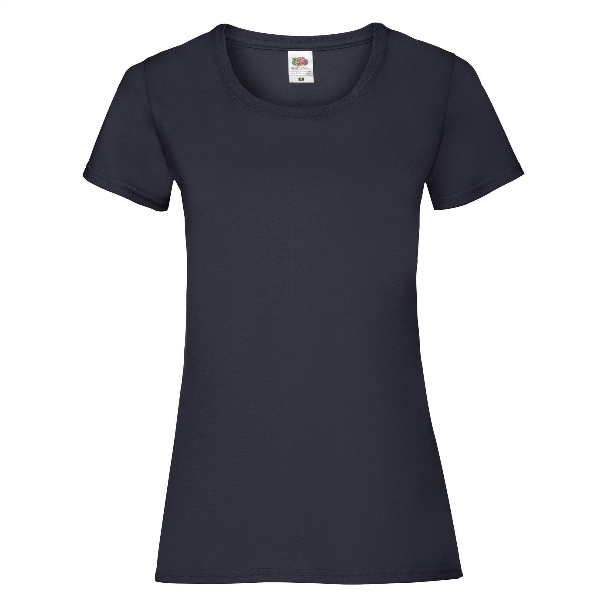 Dames T-shirt diep Marine blauw te personaliseren te bedrukken