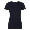 Dames T-shirt donkerblauw bedrukbaar te personaliseren