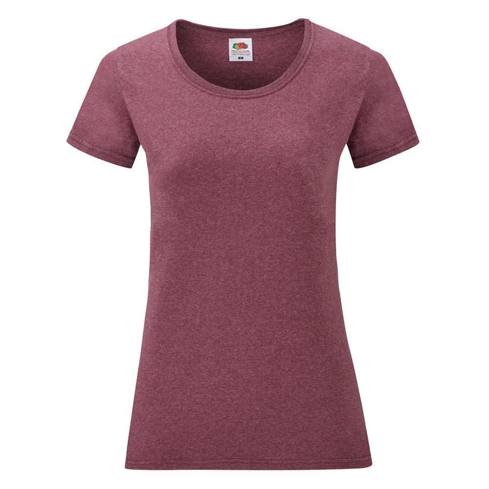 Dames T-shirt heather burgundy te personaliseren te bedrukken