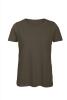 Dames T-shirt khaki te personaliseren bedrukbaar