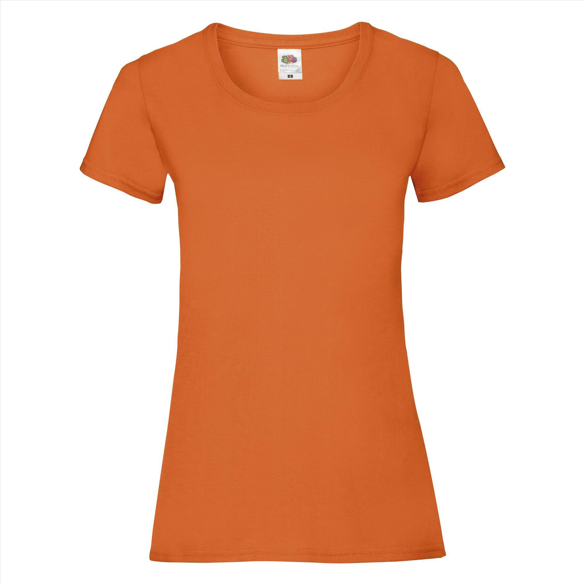 Dames T-shirt oranje te personaliseren te bedrukken