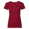 Dames T-shirt rood bedrukbaar te personaliseren