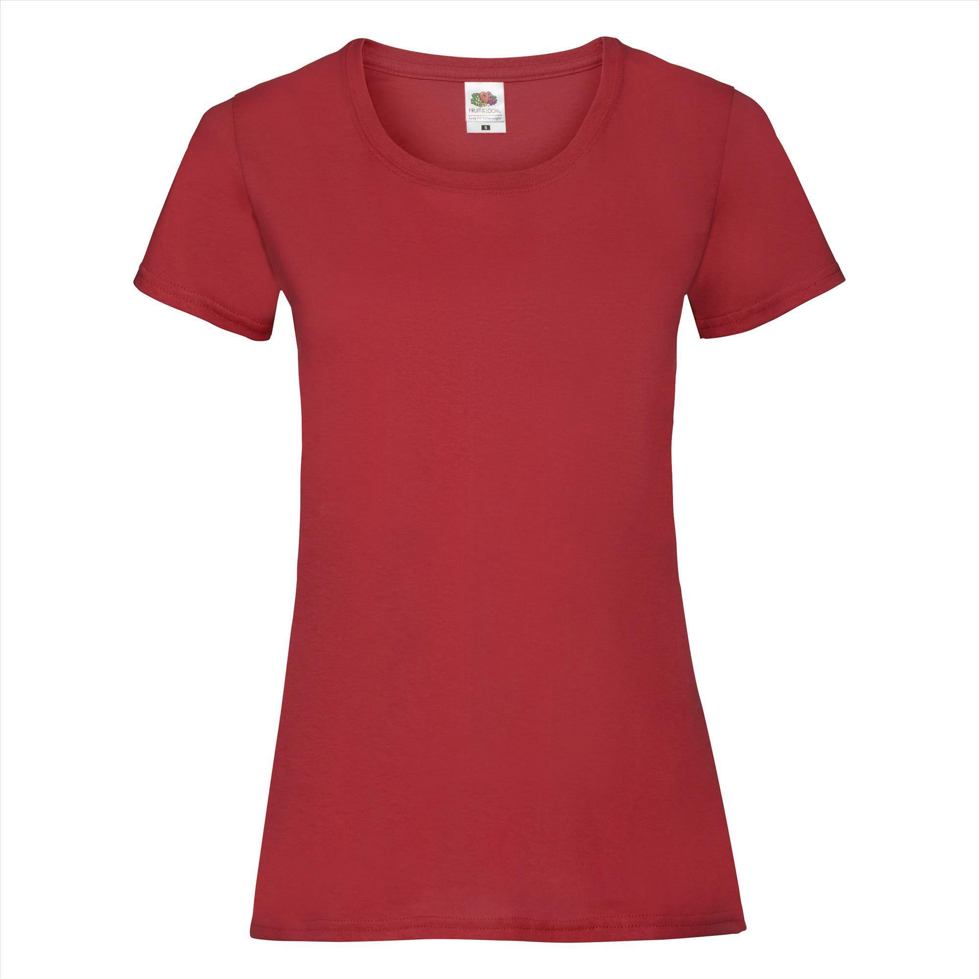 Dames T-shirt rood te personaliseren te bedrukken