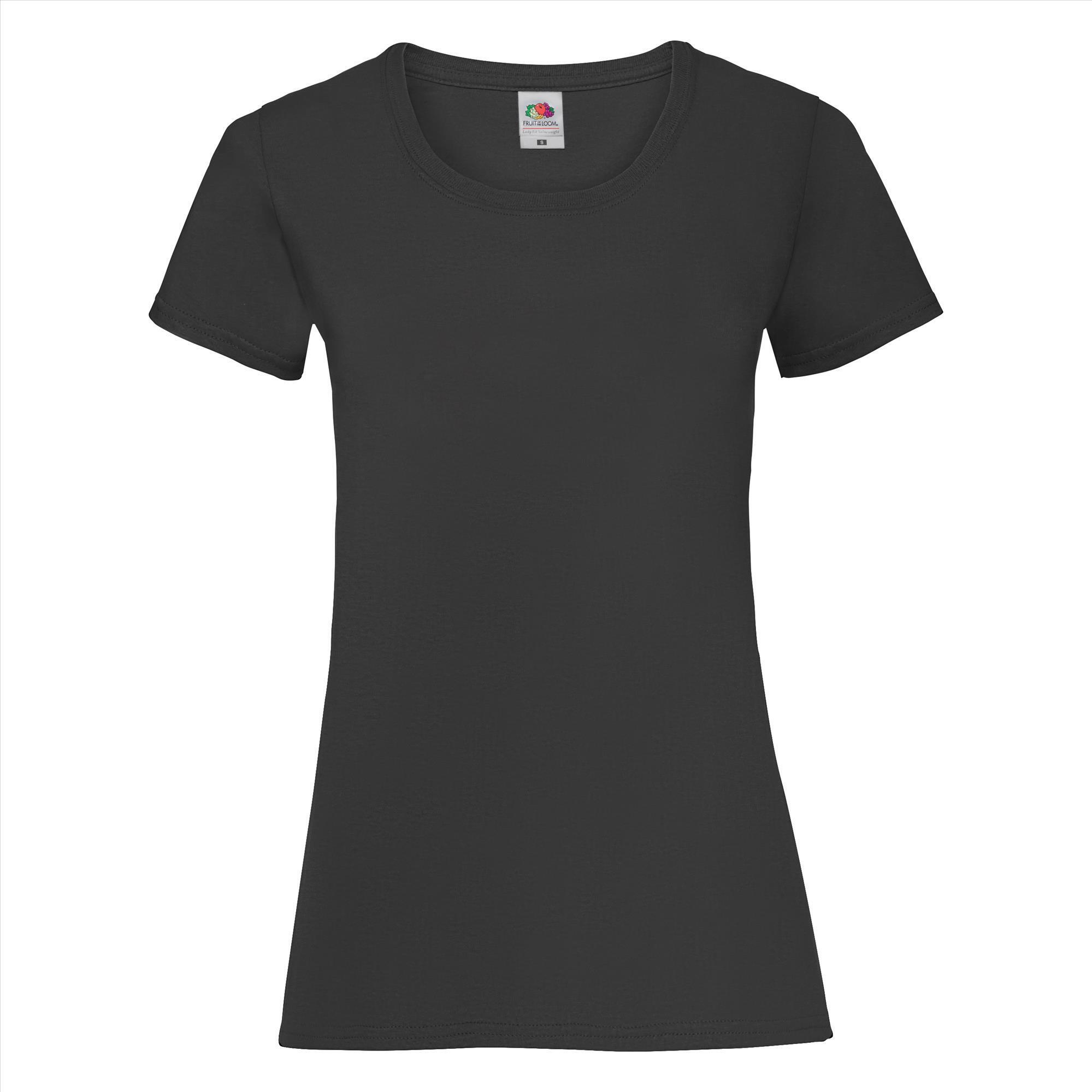 Dames T-shirt zwart te personaliseren te bedrukken