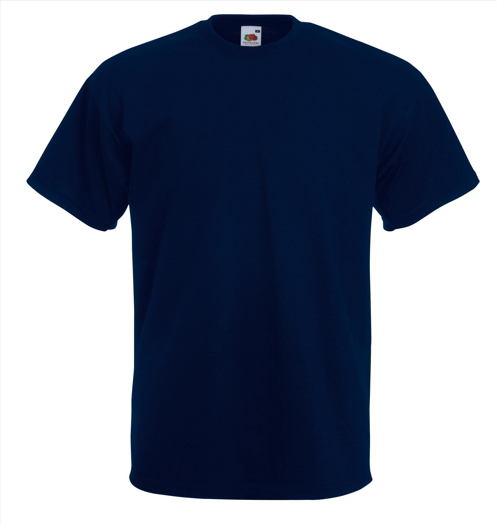 Dik gebreide T-shirt diep Marine blauw voor mannen ronde hals te personaliseren