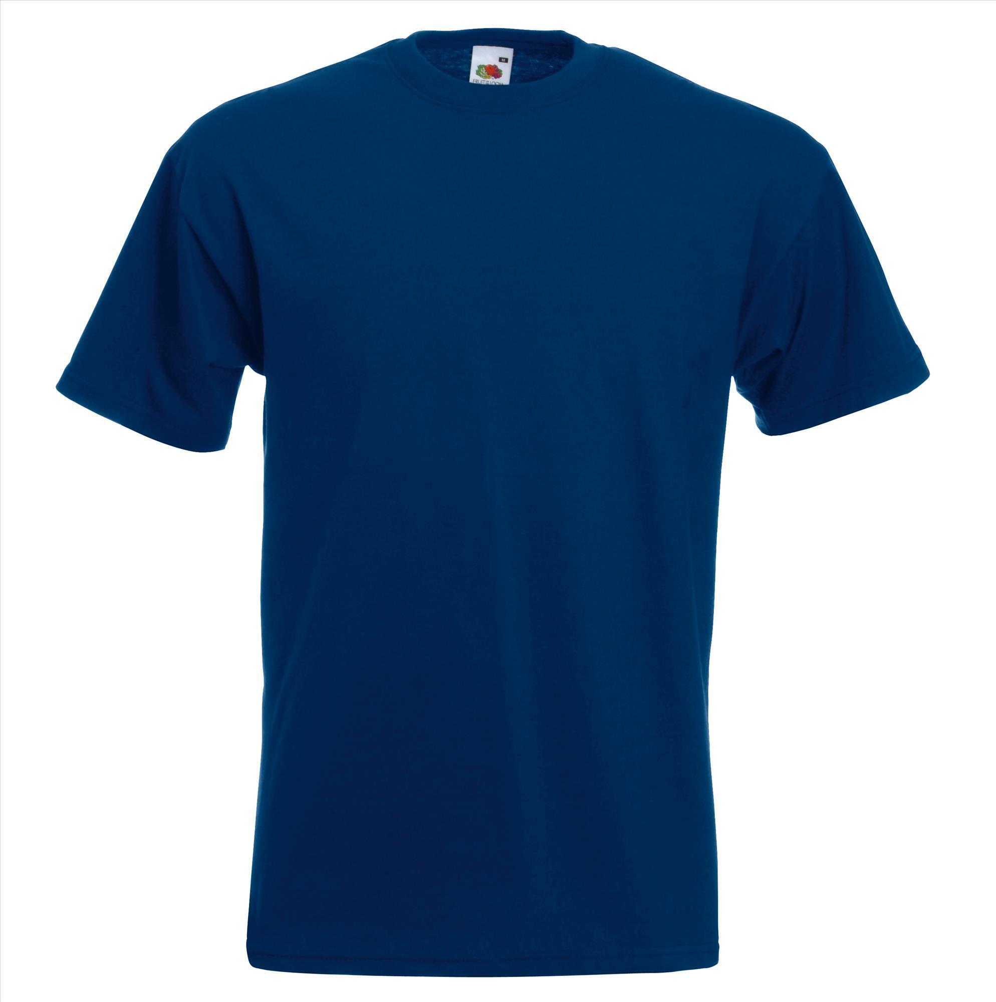 Dik gebreide T-shirt donkerblauw voor mannen ronde hals te personaliseren