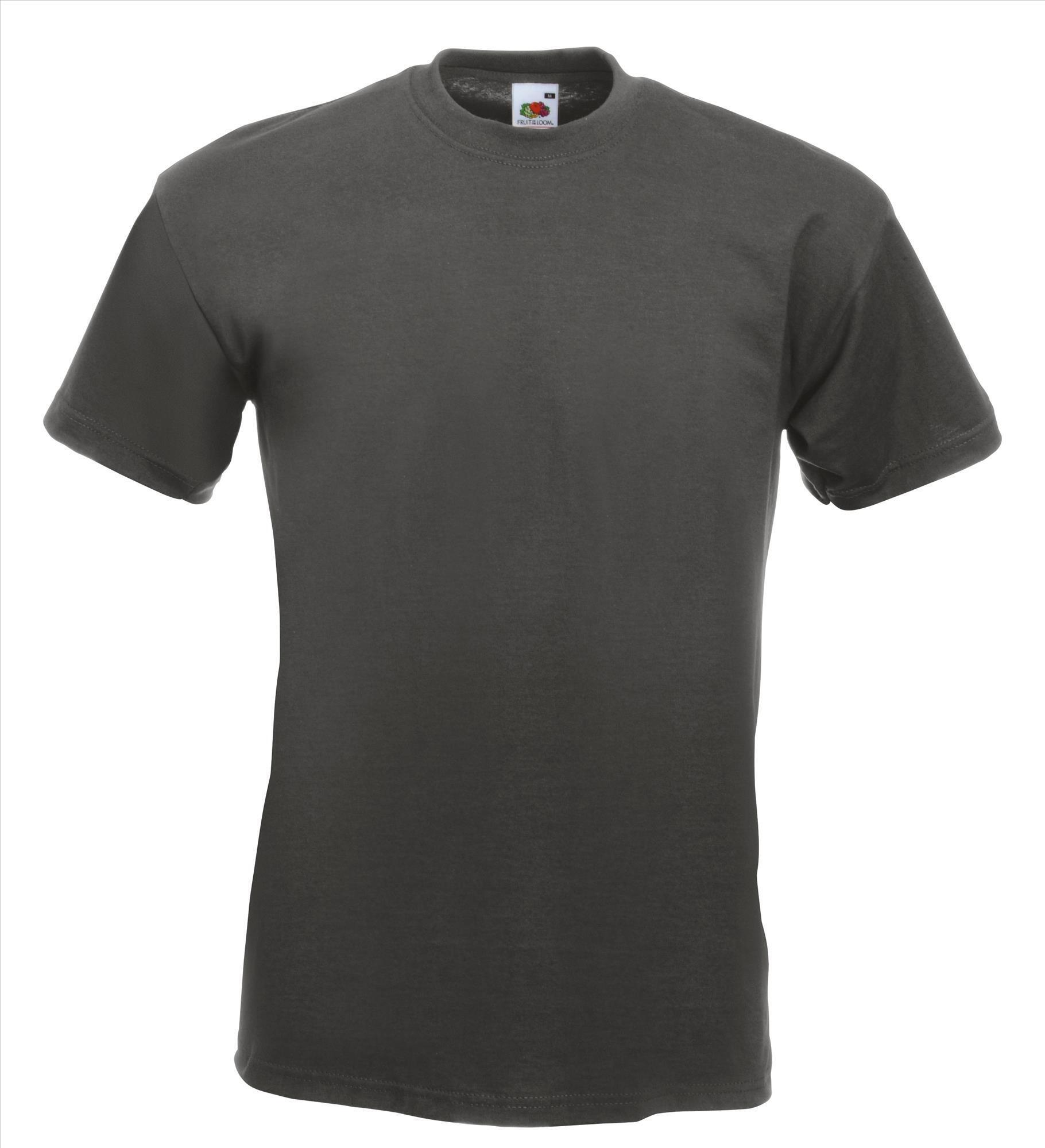 Dik gebreide T-shirt licht grafiet grijs voor mannen ronde hals te personaliseren