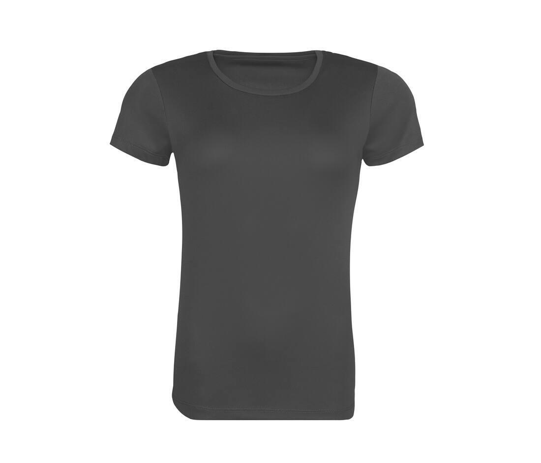Duurzaam dames sport T-shirt grijs te personaliseren