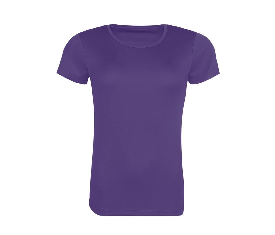 Duurzaam dames sport T-shirt paars te personaliseren