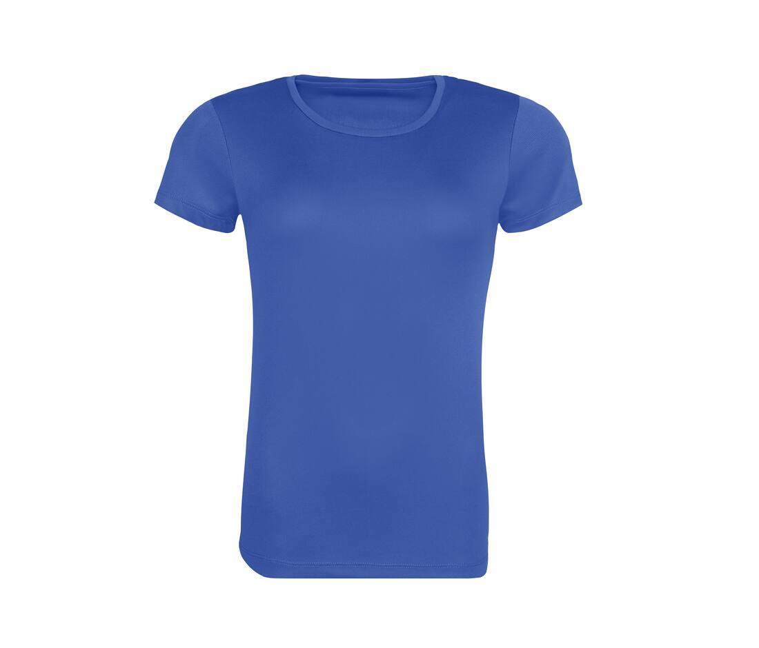 Duurzaam dames sport T-shirt royal blauw te personaliseren