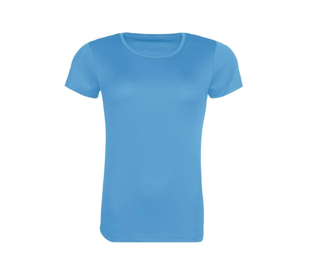 Duurzaam dames sport T-shirt sapphire blue te personaliseren
