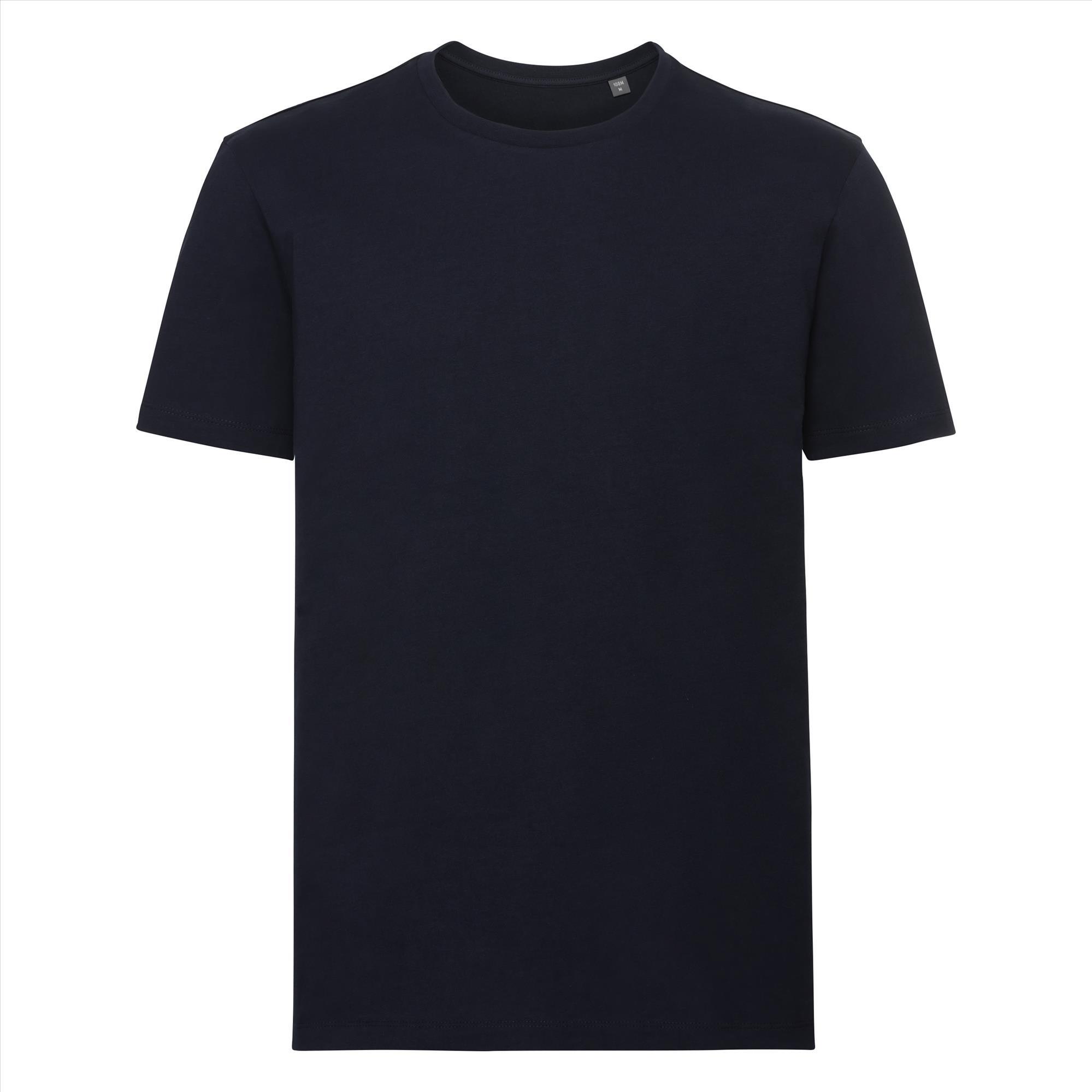 Duurzaam T-shirt voor hem donkerblauw te personaliseren te bedrukken