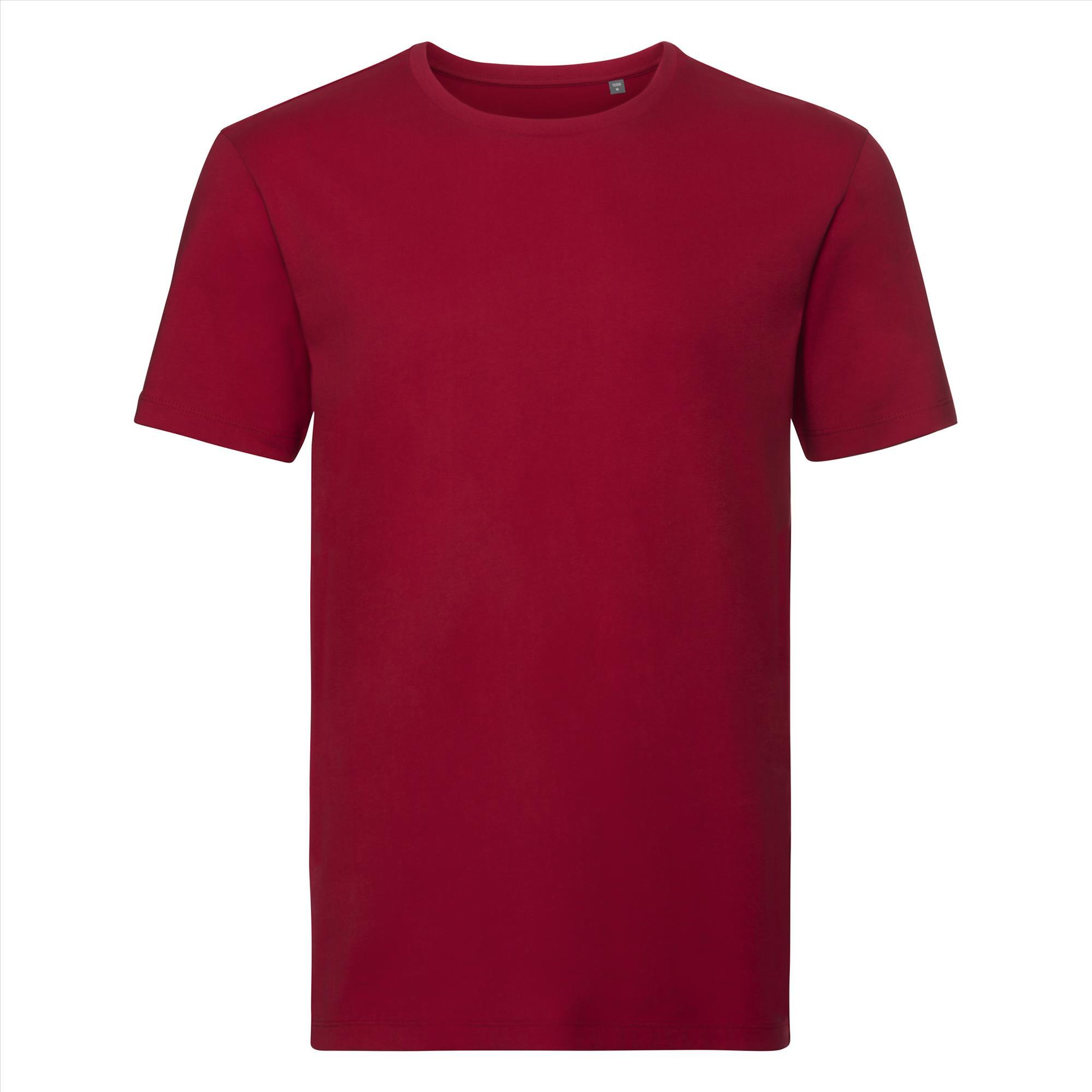 Duurzaam T-shirt voor hem rood te personaliseren te bedrukken