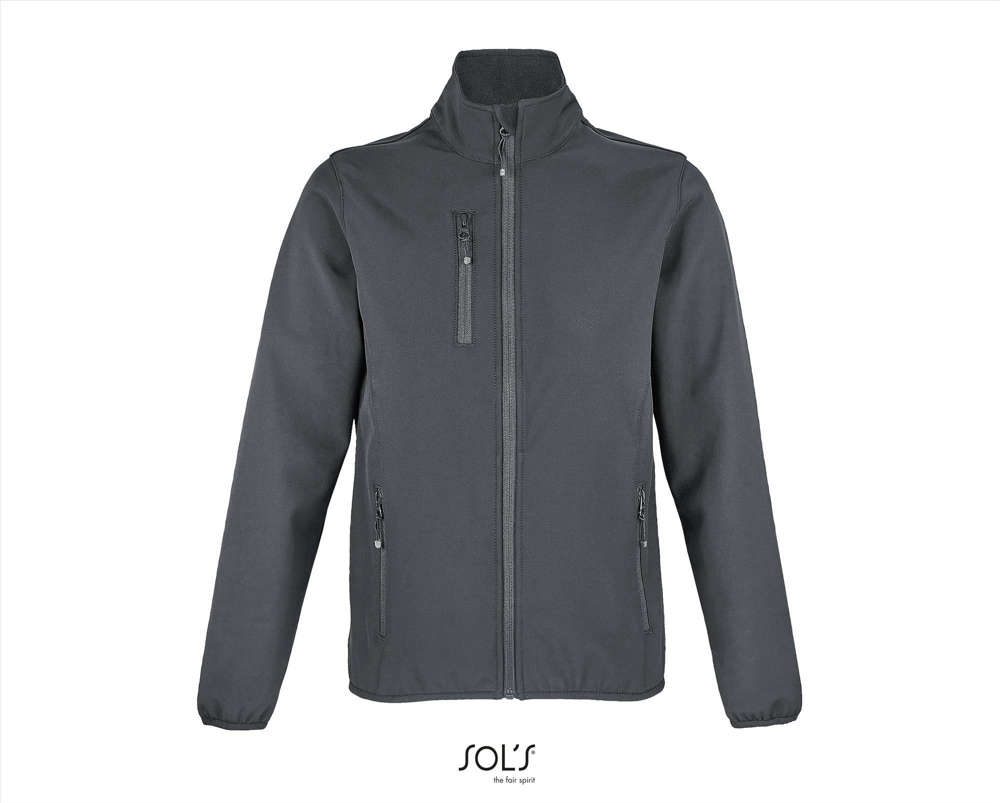 Een duurzame 3 laags Softshell Jacket voor dames houtskool grijs