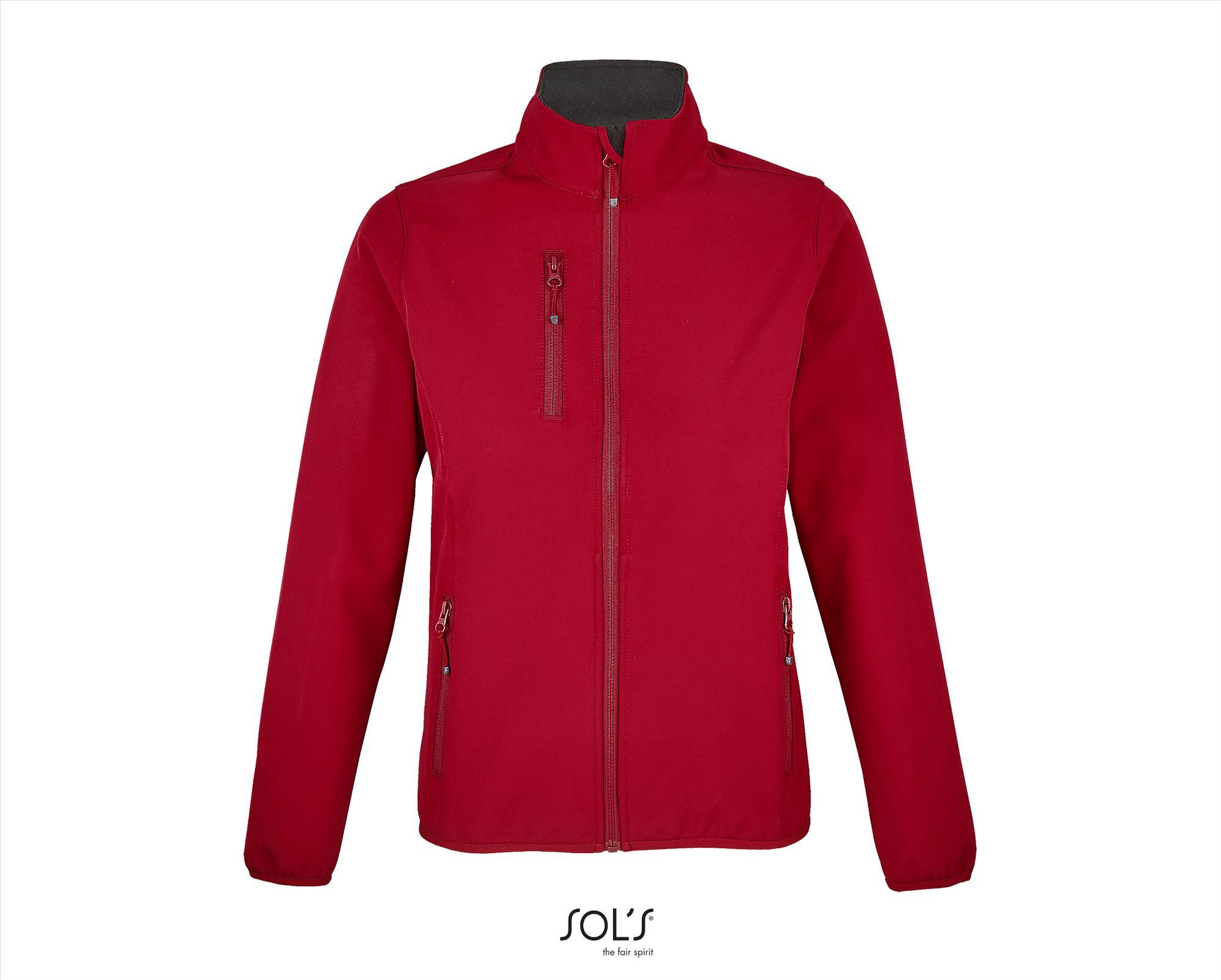 Een duurzame 3 laags Softshell Jacket voor dames peper rood