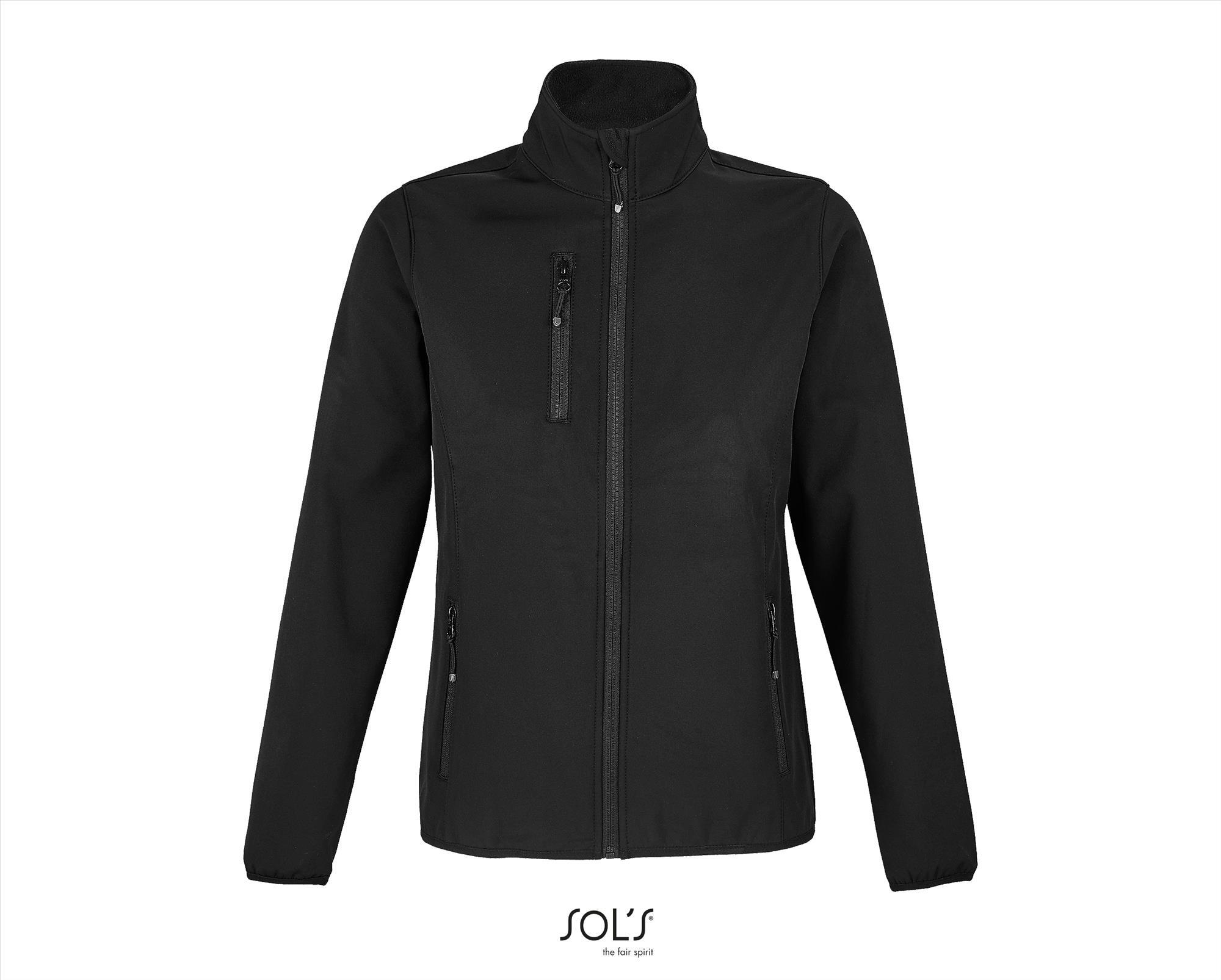 Een duurzame 3 laags Softshell Jacket voor dames zwart