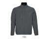 Een duurzame 3 laags Softshell Jacket voor heren houtskool grijs