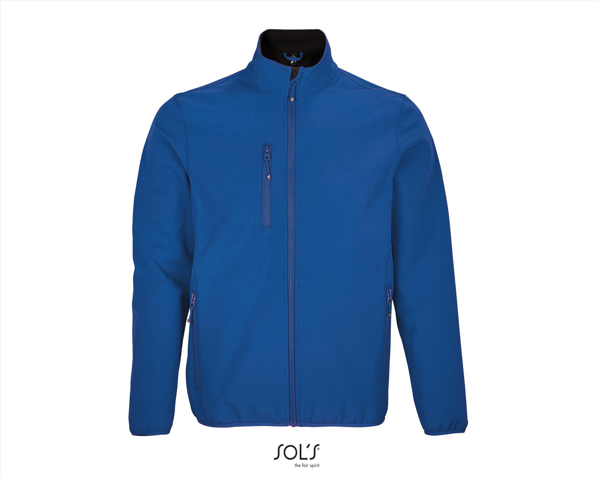 Een duurzame 3 laags Softshell Jacket voor heren royal blauw