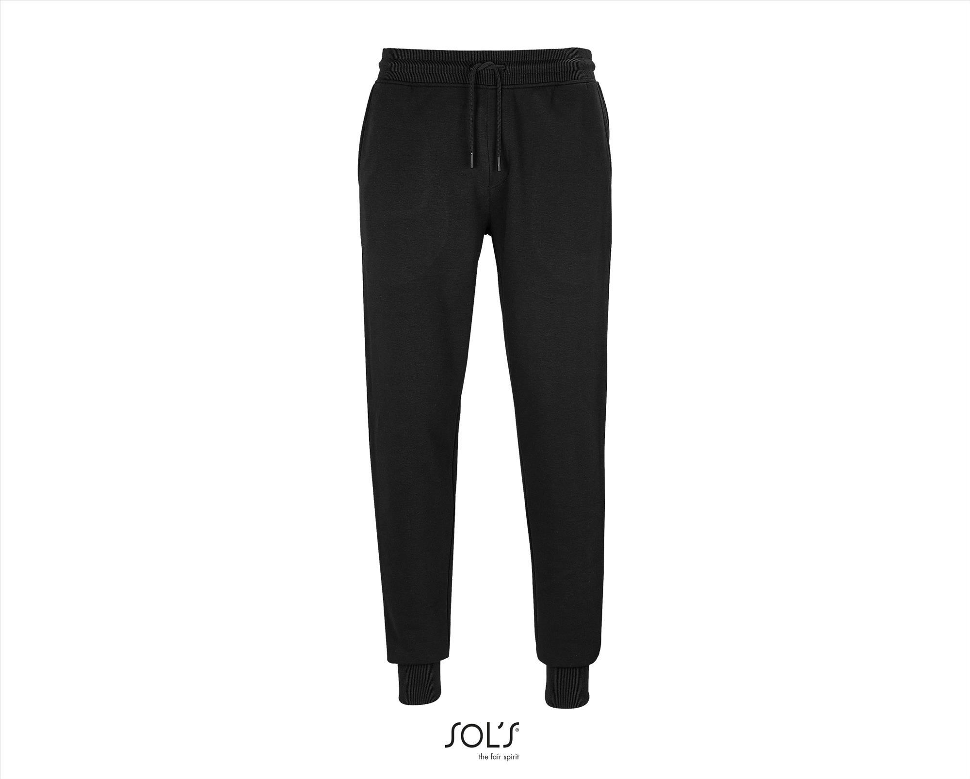 Een trendy unisex joggingbroek zwart duurzaam materialen