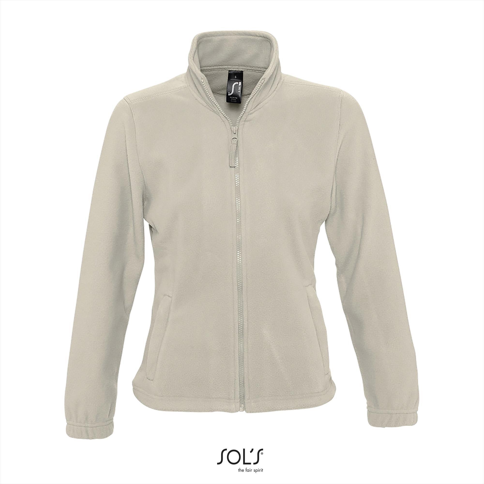 Fleece jas voor dames touw kleurig te personaliseren bedrukken.