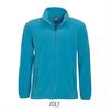 Fleece jas voor heren aqua blauw te personaliseren bedrukken
