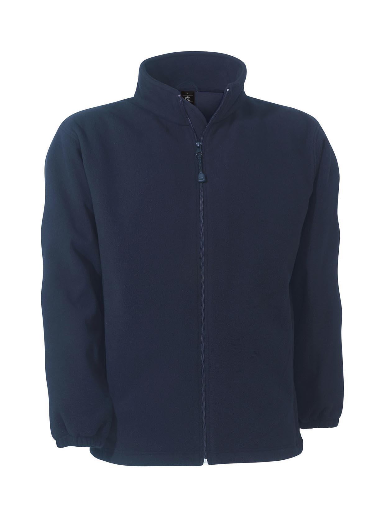 Fleece jas voor mannen donkerblauw windproof en waterbestendig