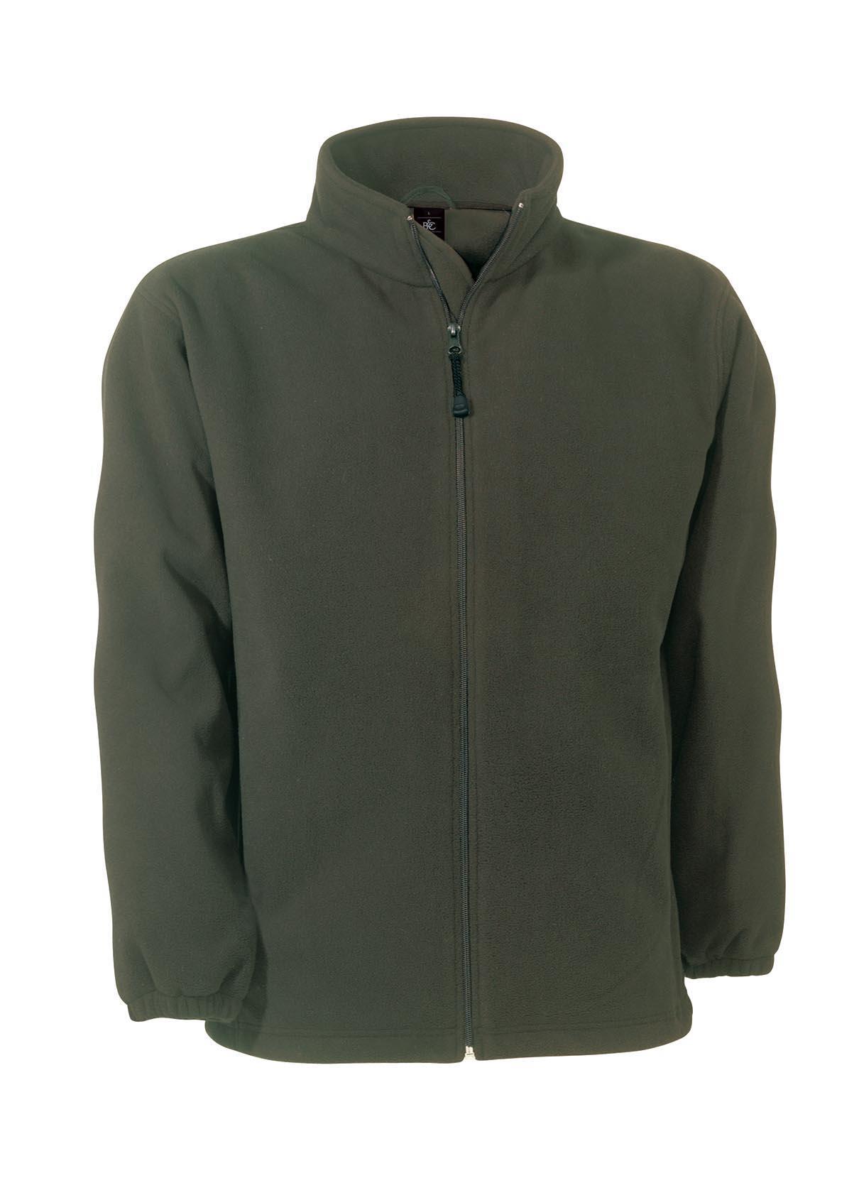 Fleece jas voor mannen olive windproof en waterbestendig