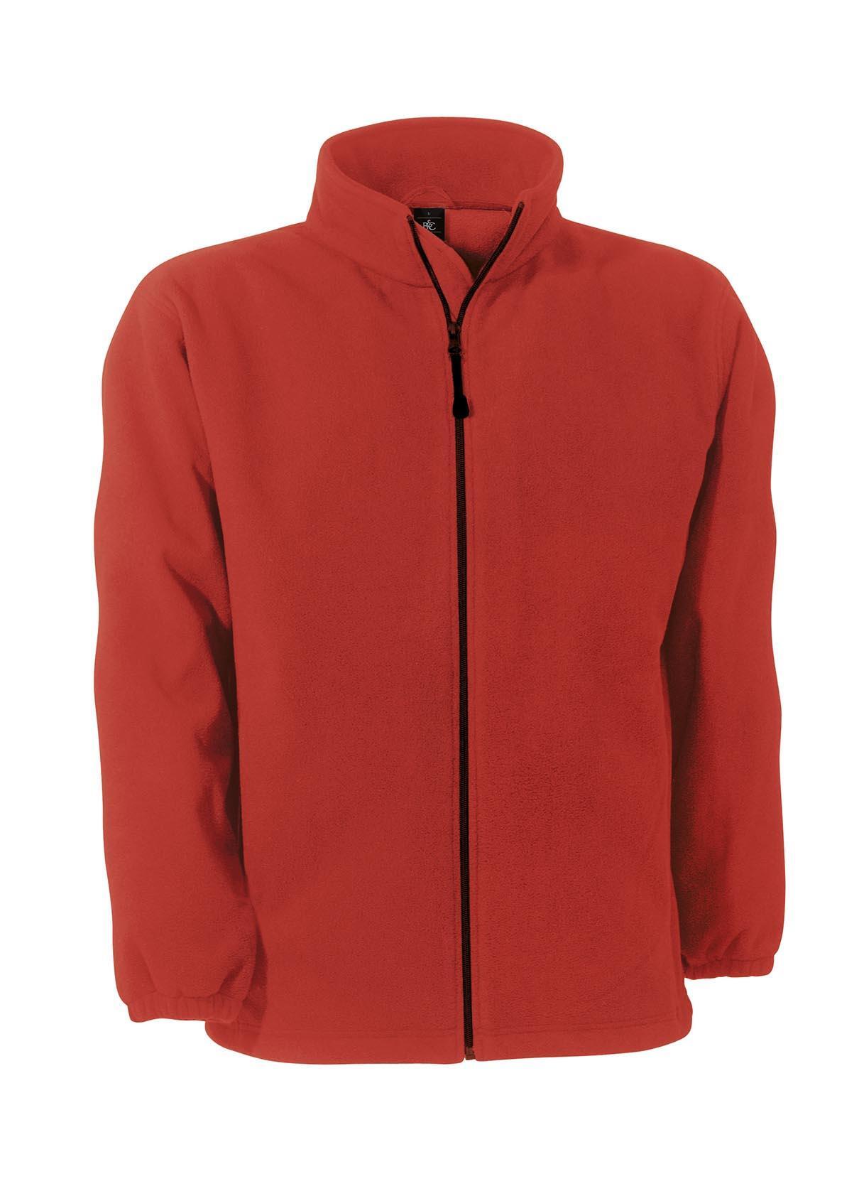 Fleece jas voor mannen rood windproof en waterbestendig