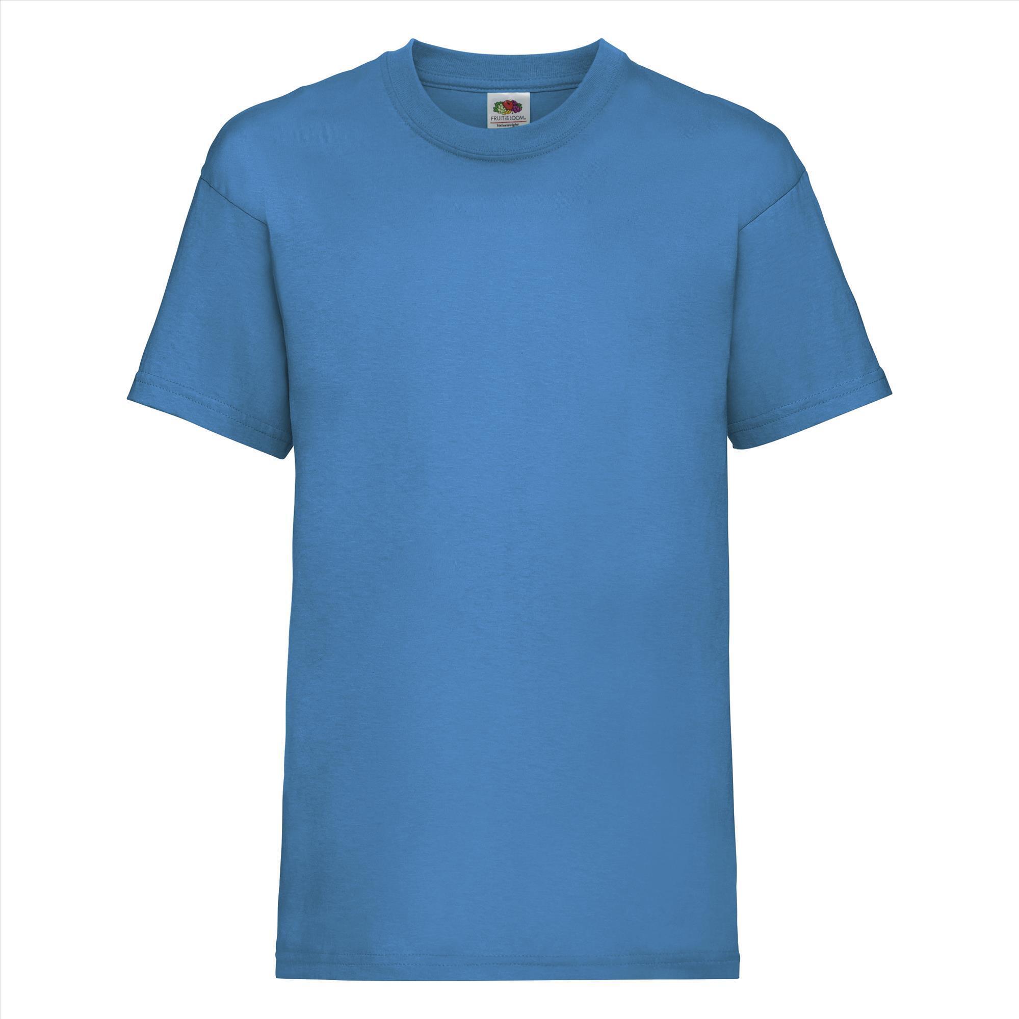 Gepersonaliseerde Kinder T-shirt azuur blauw Kinderkleding bedrukken