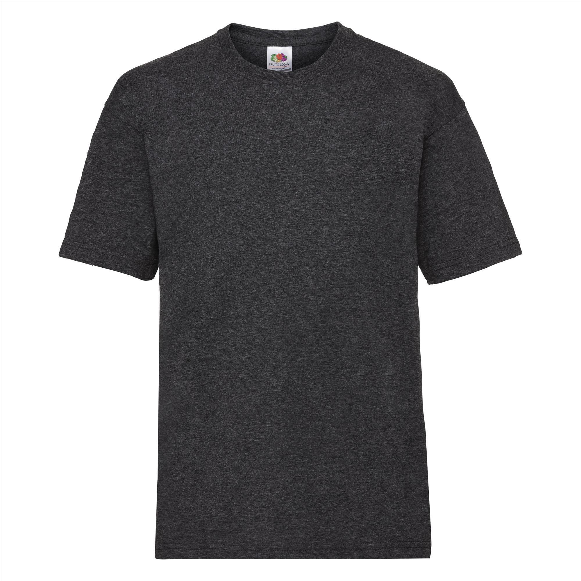 Gepersonaliseerde Kinder T-shirt donker gemêleerd grijs Kinderkleding bedrukken