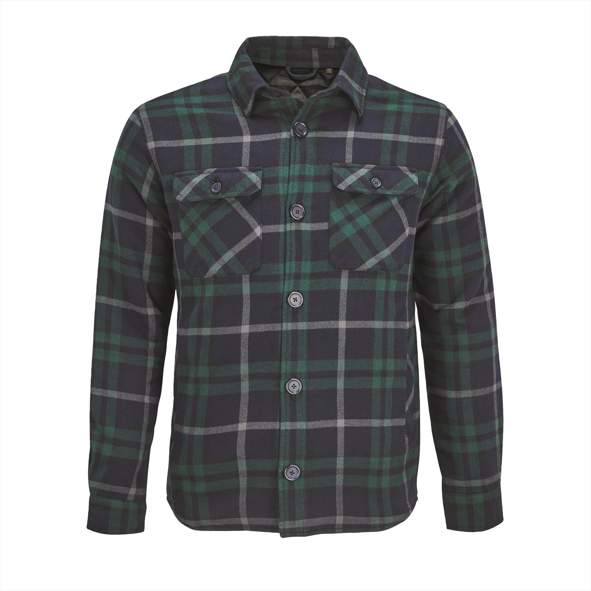 Geruit overshirt green empire