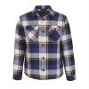 Geruit overshirt royal blue shirt