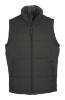 Gewatteerde basis unisex bodywarmer houtskool grijs Winddicht Waterafstotend. personaliseren
