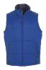 Gewatteerde basis unisex bodywarmer royal blauw Winddicht Waterafstotend. personaliseren
