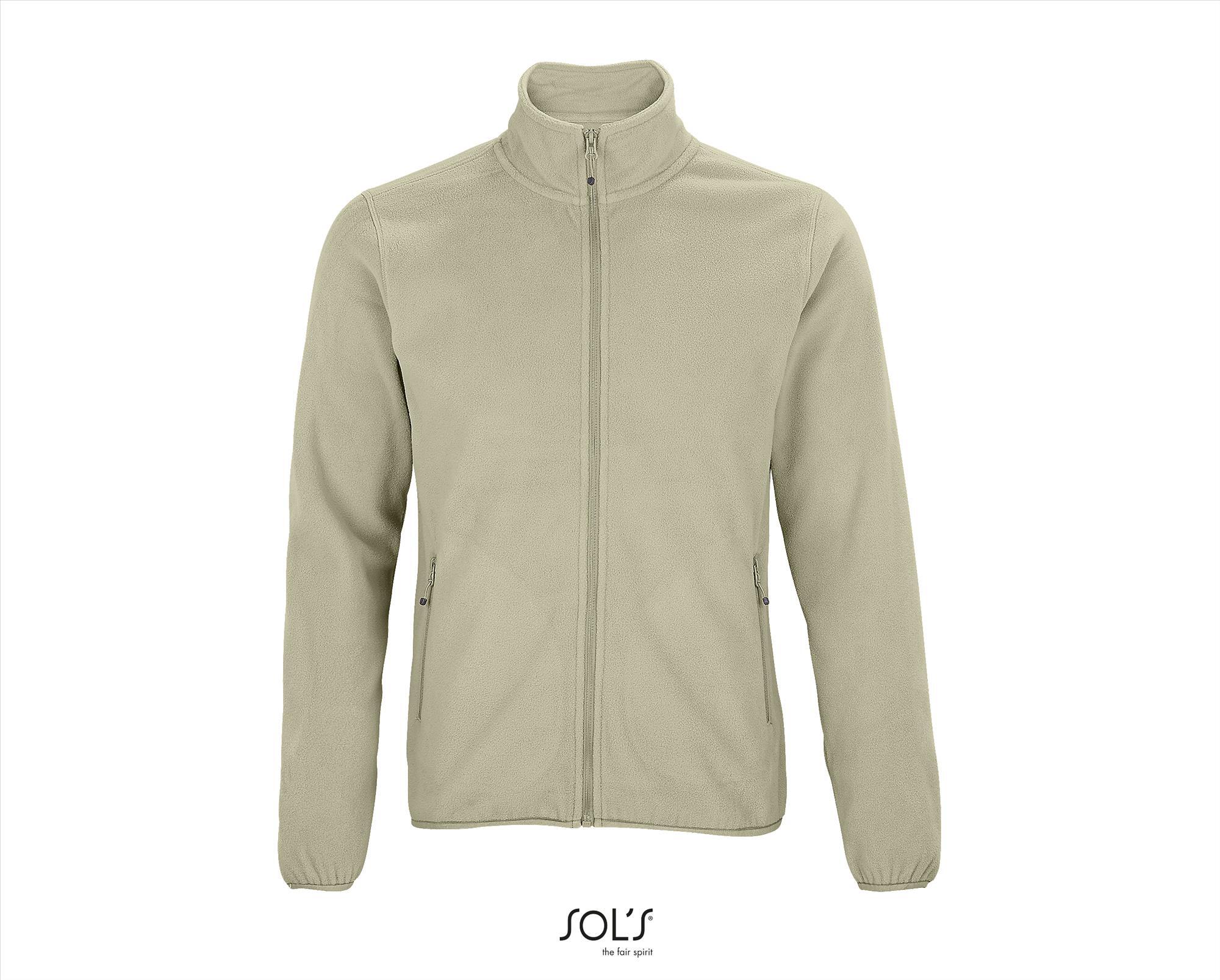 Heren fleece jacket touw kleurig van gerecycled polyester te personaliseren