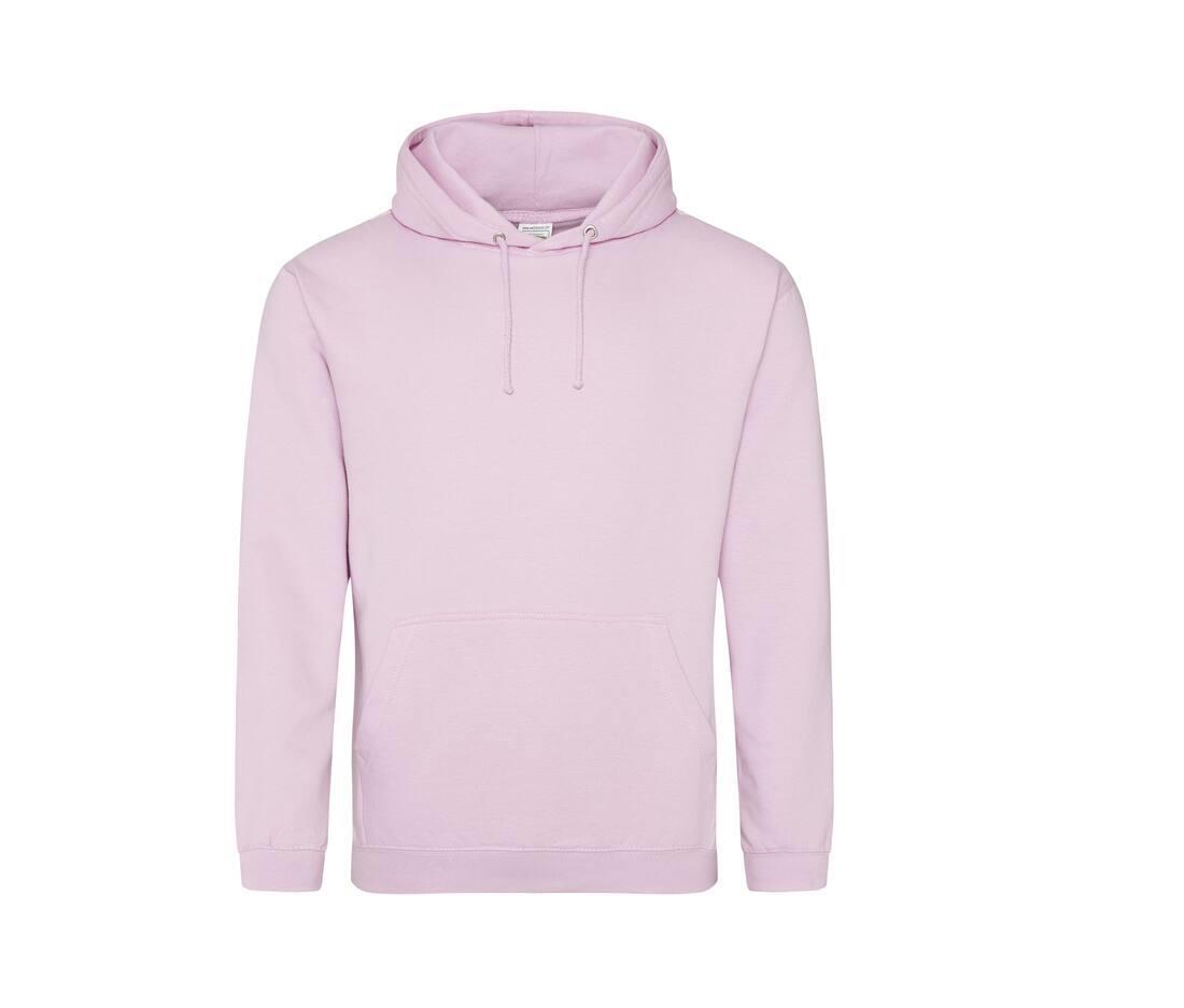 Heren hoodie baby pink perfect voor bedrukking van logo, tekst, foto