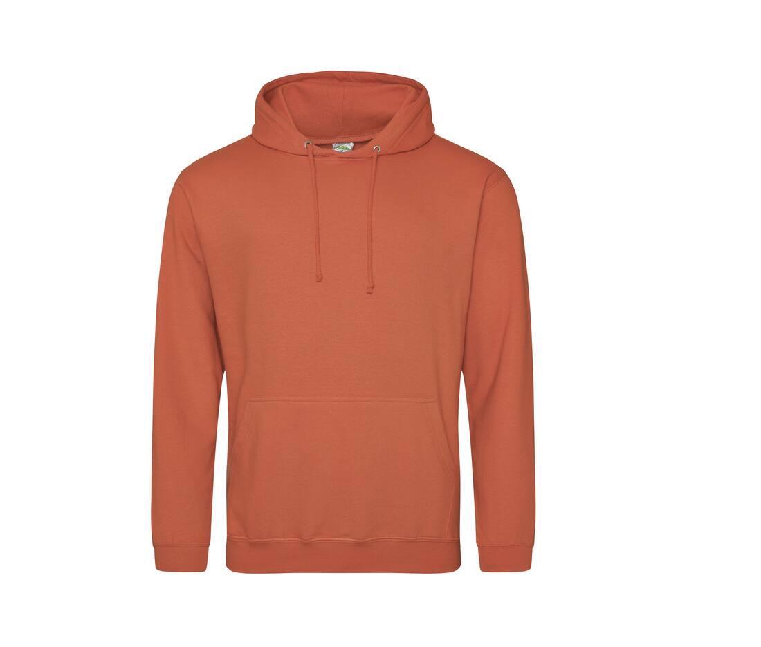 Heren hoodie burnt orange perfect voor bedrukking van logo, tekst, foto