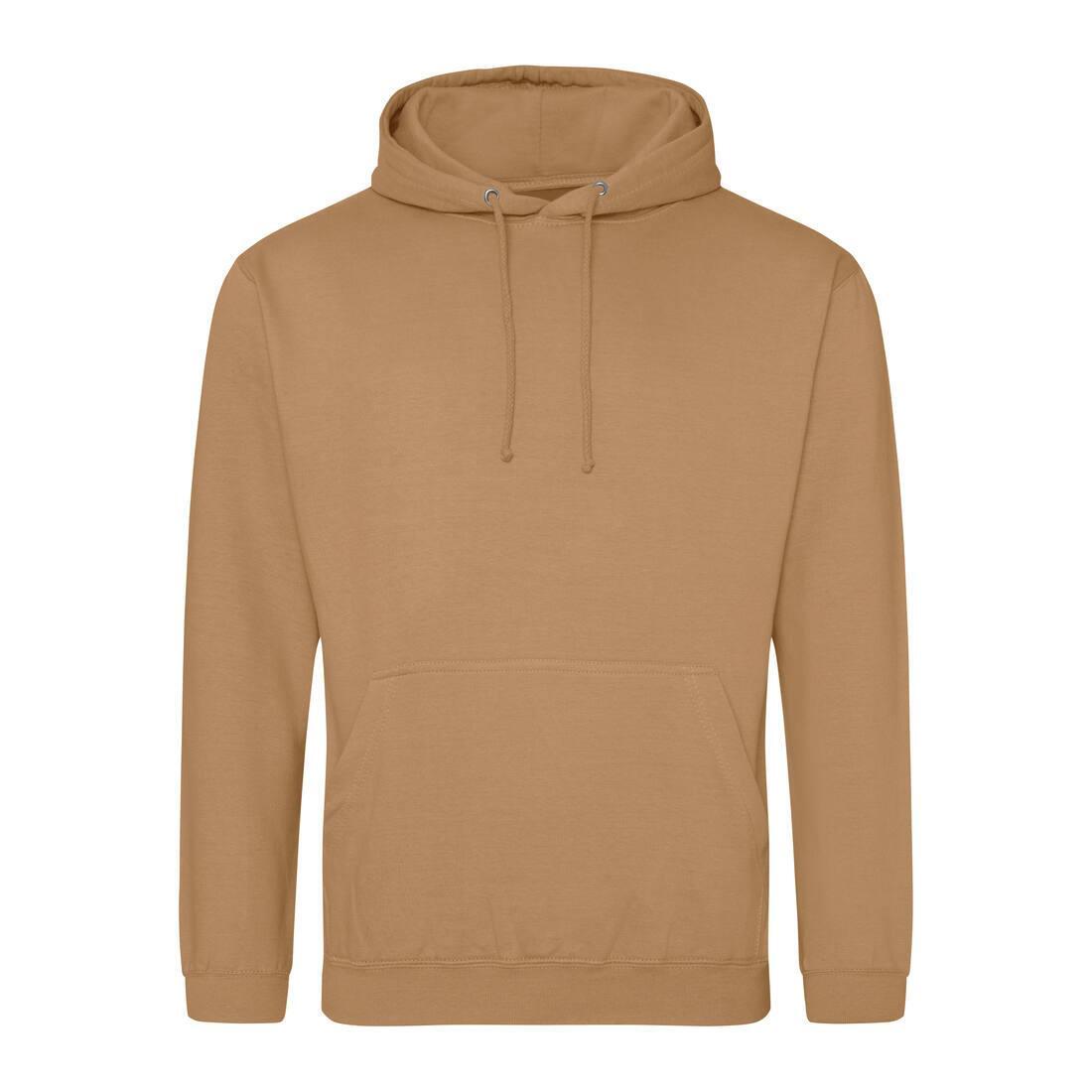 Heren hoodie caramel latte perfect voor bedrukking van logo, tekst, foto