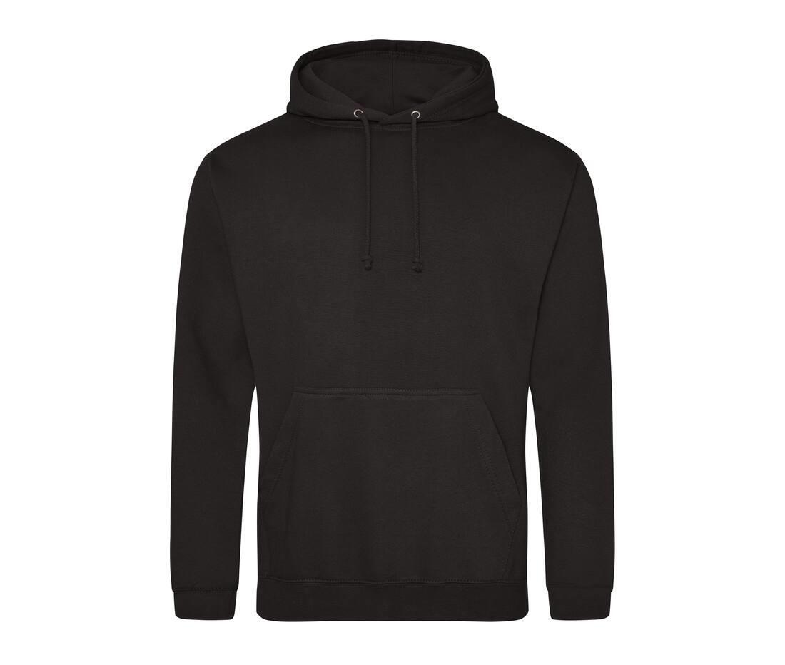 Heren hoodie deep black perfect voor bedrukking van logo, tekst, foto
