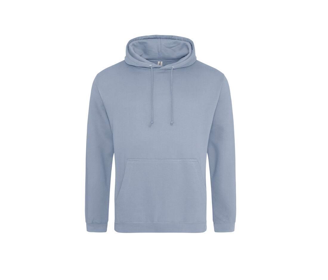 Heren hoodie dusty blue perfect voor bedrukking van logo, tekst, foto