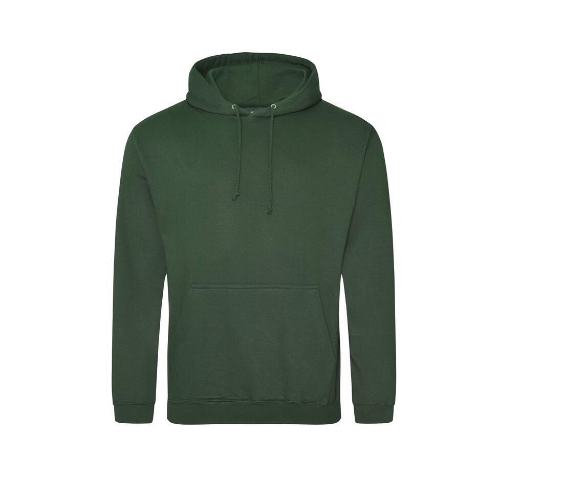 Heren hoodie flessengroen perfect voor bedrukking van logo, tekst, foto