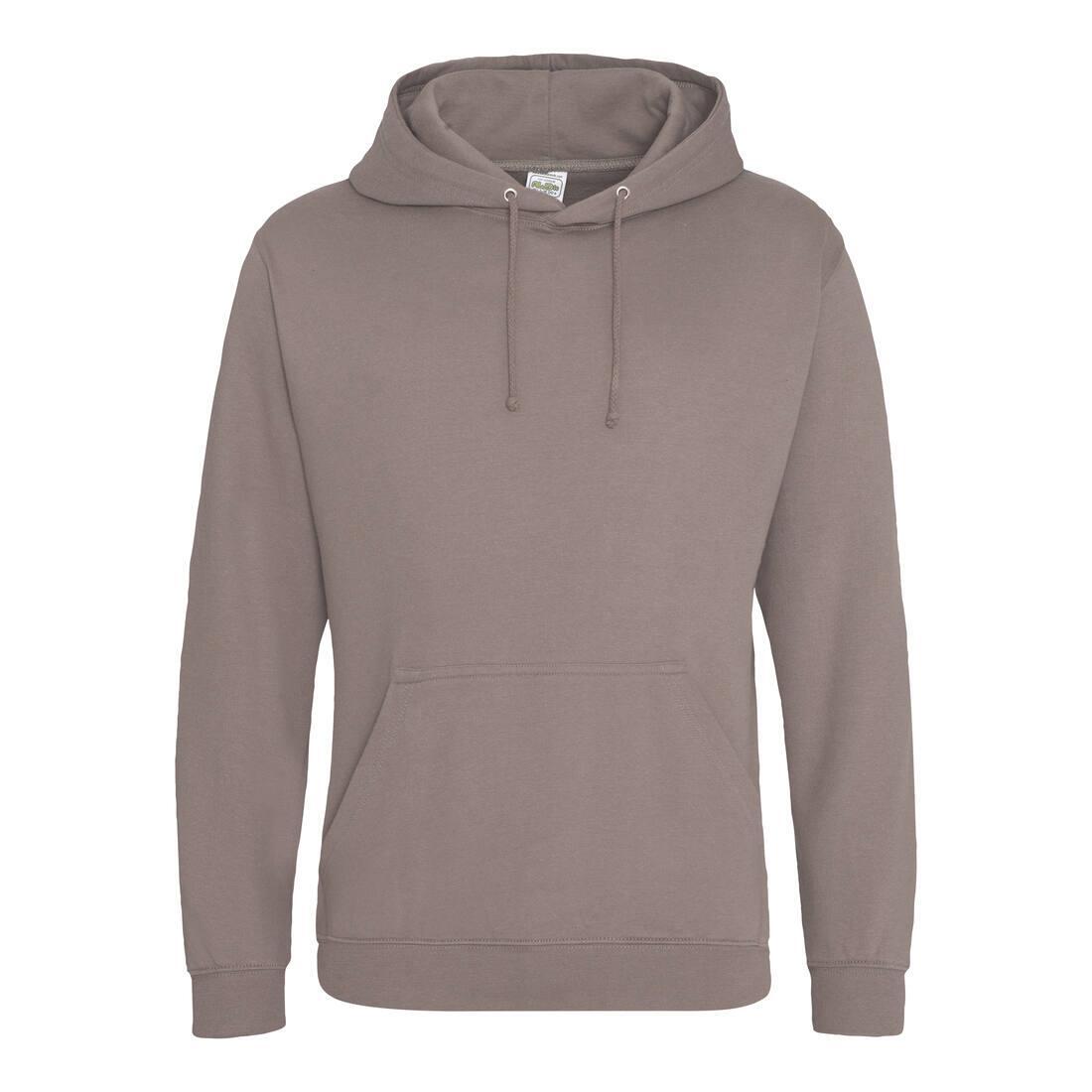 Heren hoodie mocha bruin perfect voor bedrukking van logo, tekst, foto