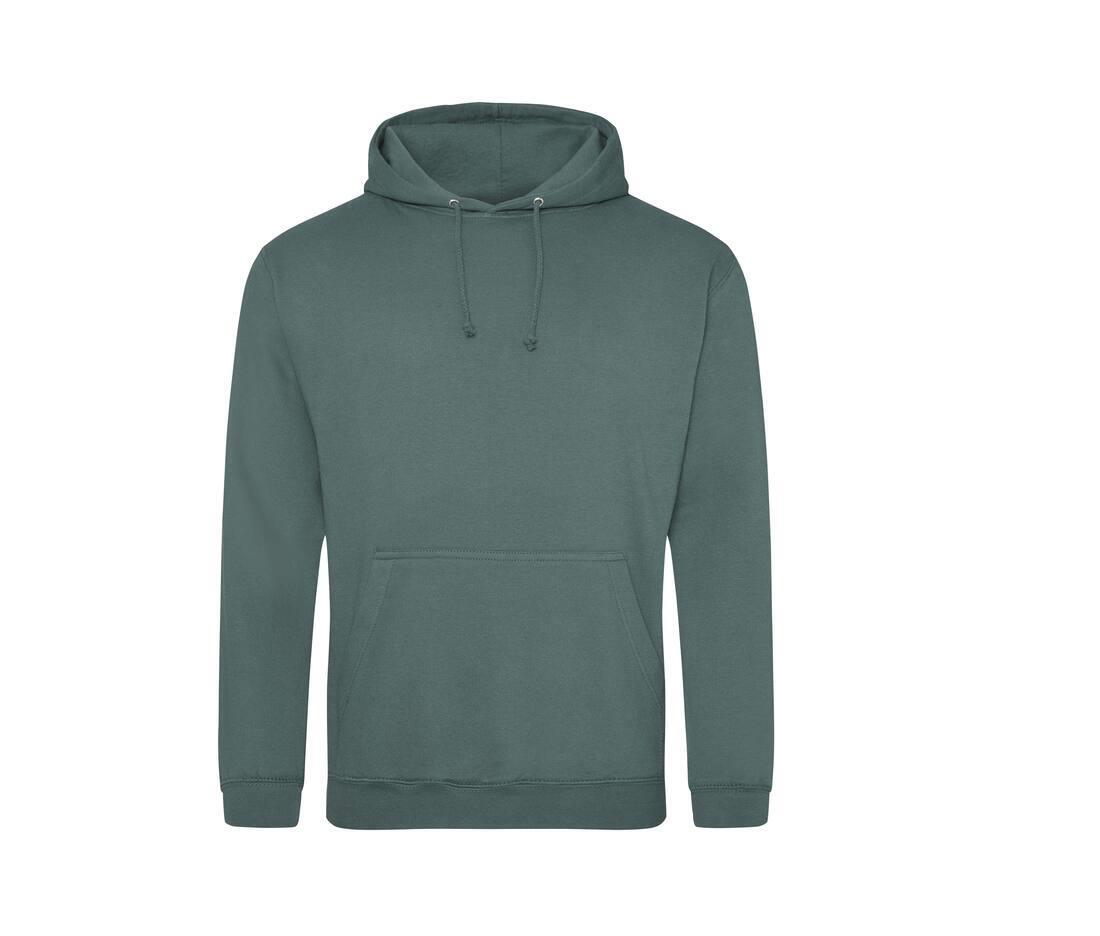 Heren hoodie moes groen perfect voor bedrukking van logo, tekst, foto