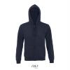 Heren hoodie sweater donkerblauw met rits. personaliseren eigen ontwerp