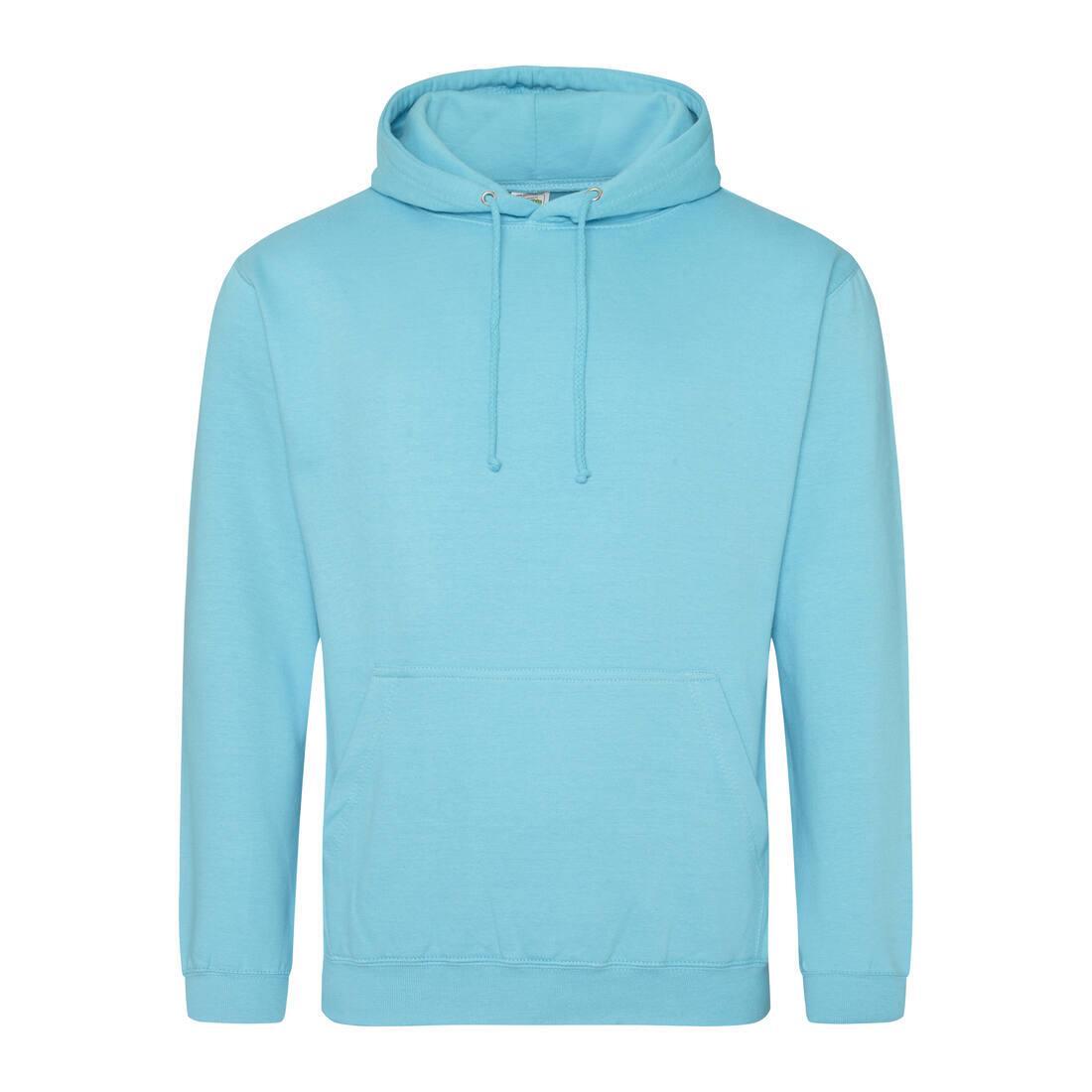 Heren hoodie turquoise surf perfect voor bedrukking van logo, tekst, foto