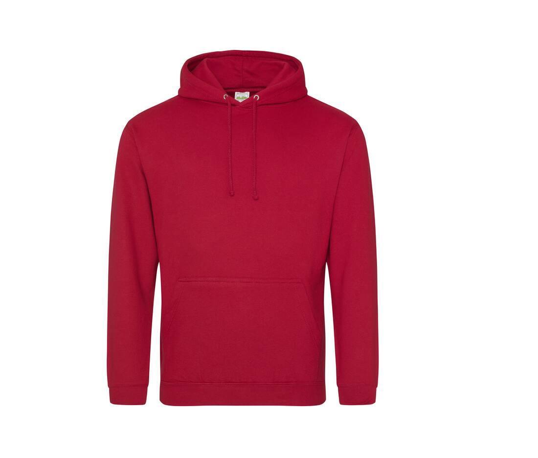 Heren hoodie vuurrood perfect voor bedrukking van logo, tekst, foto